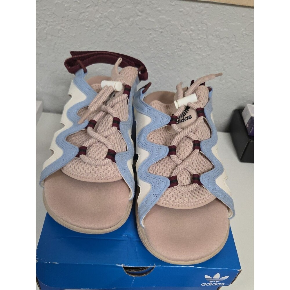 adida Pink, Light Blue & Burgundy Sport Sandals SIZE 7